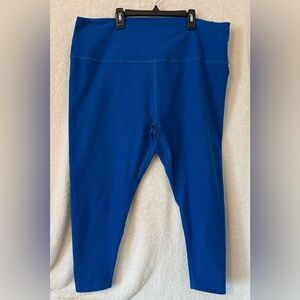 Beyond Yoga Women's 4X Leggings Blue High Waist Heathered Made in USA Plus Size